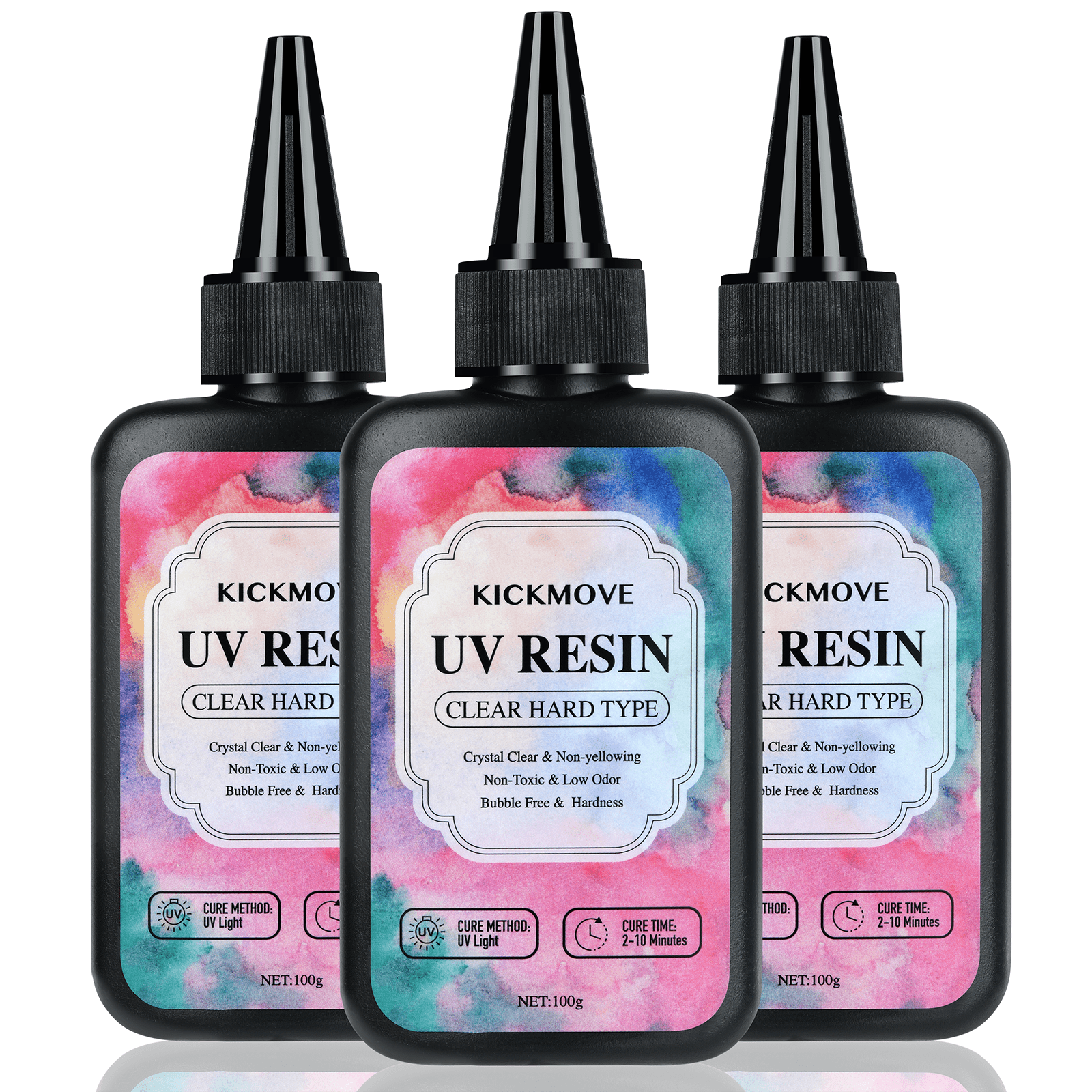 Epoxy Uv Resin Kit - 300g UV Resin Clear,Hard,Upgraded Crystal Clear