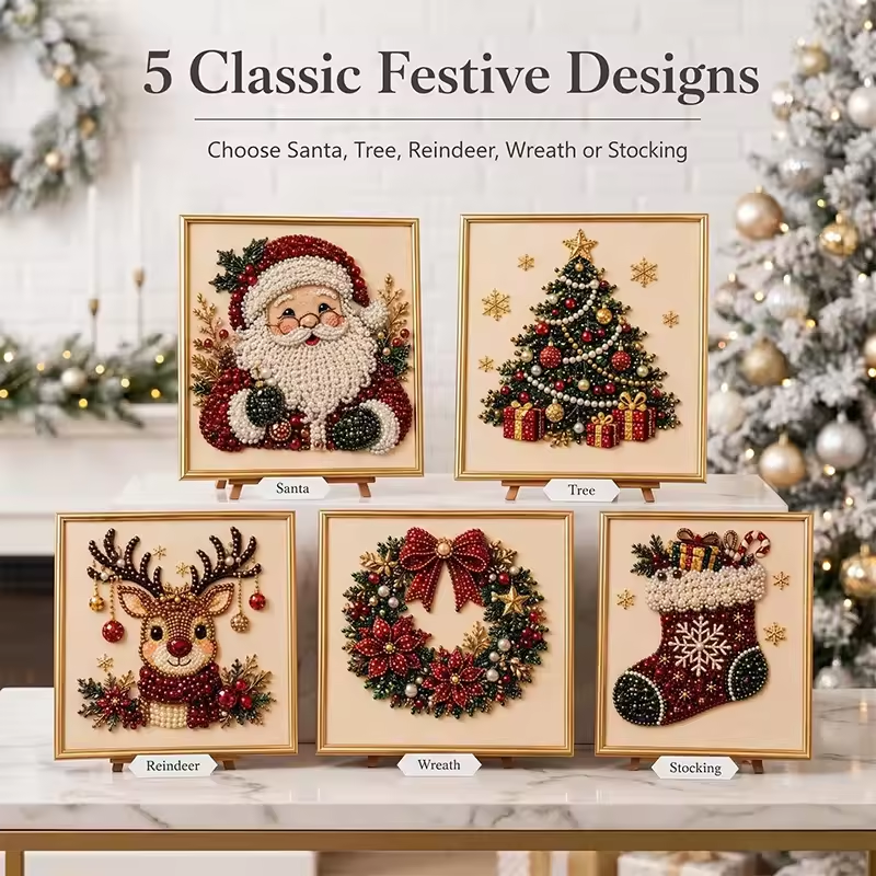 Resin Craft For Beginners - ﻿5D Christmas Pearl Diamond Painting Kit