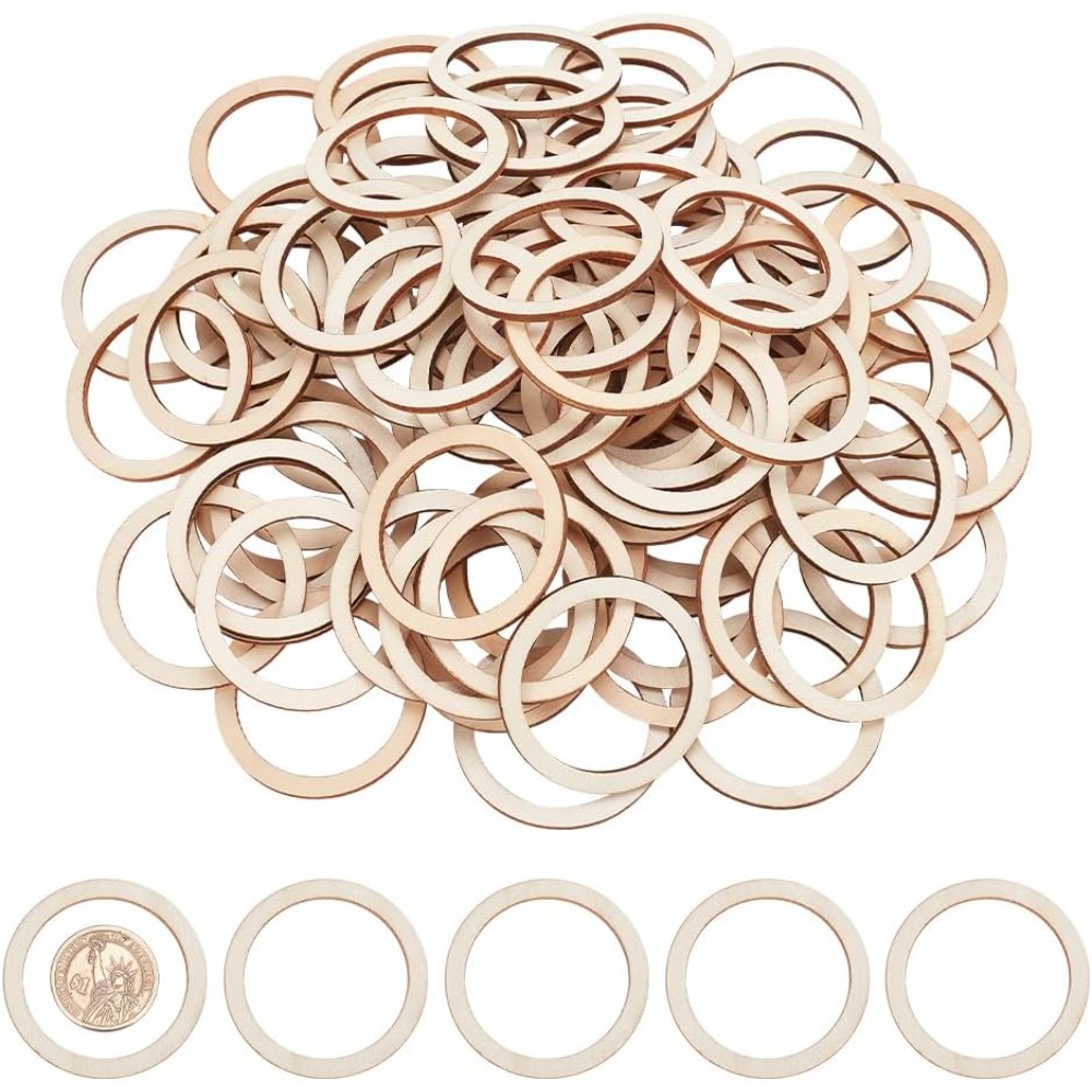 Wood Ring Blank - 100 Pcs 1.96