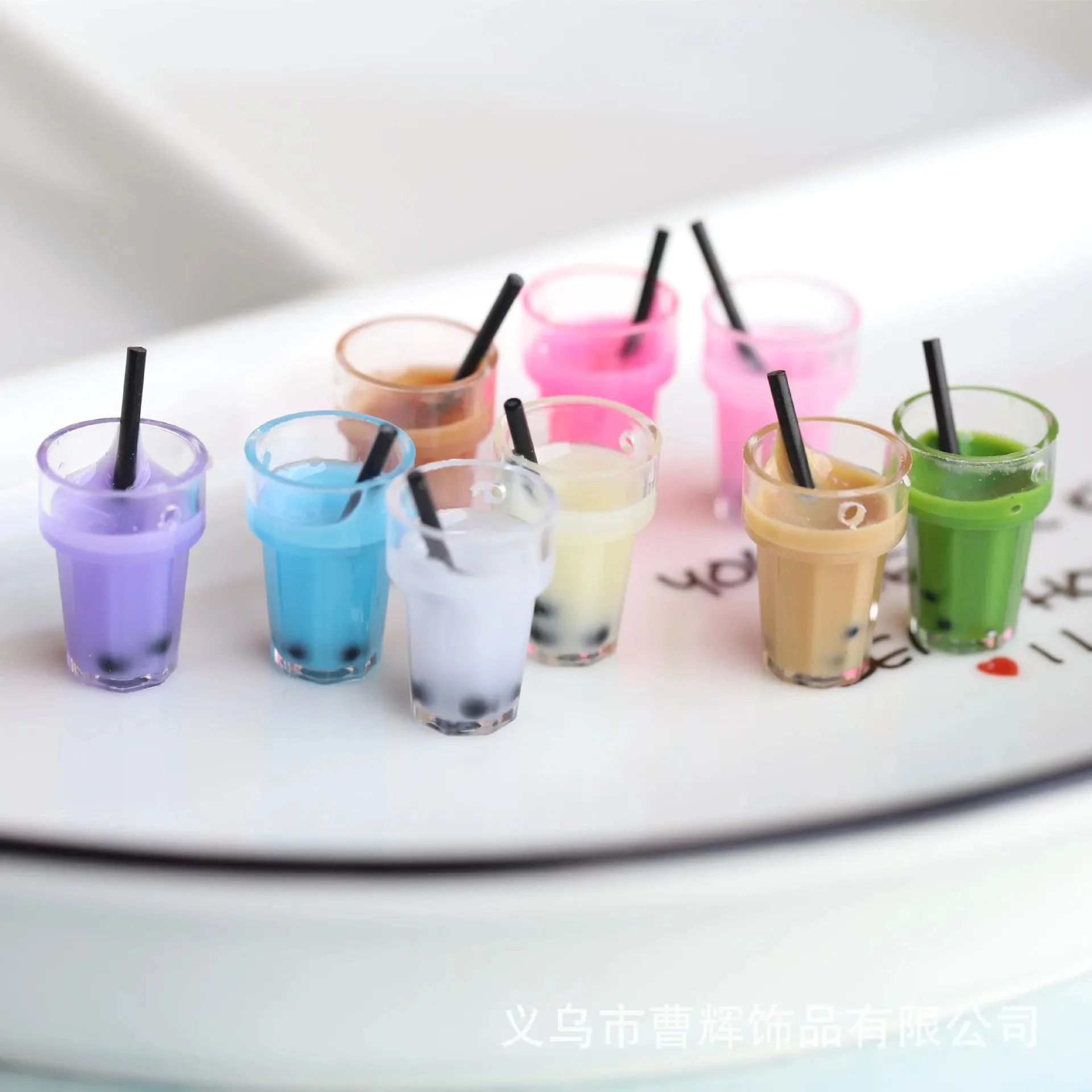 Resin Craft Supplies - 10Pcs Single Hole Bubble Tea Cup