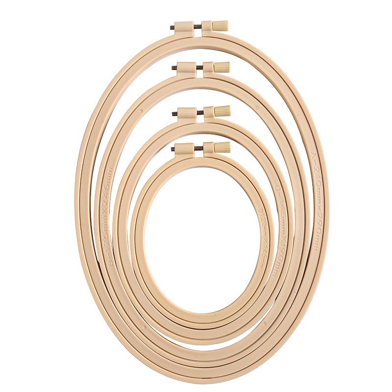 Wood Ring Blank - Imitation Bamboo Plastic Oval Wooden Color