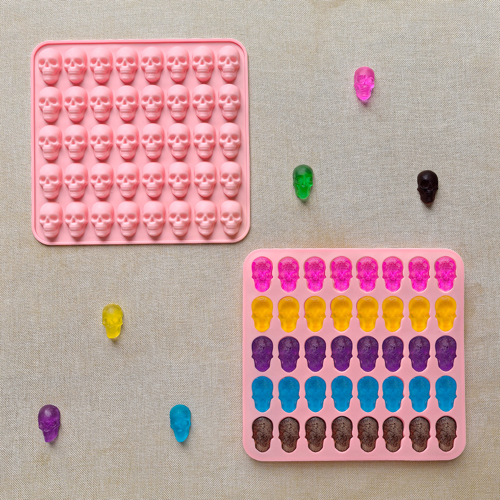 Silicone Mold Tray - 1pc 40 hole skull shaped baking
