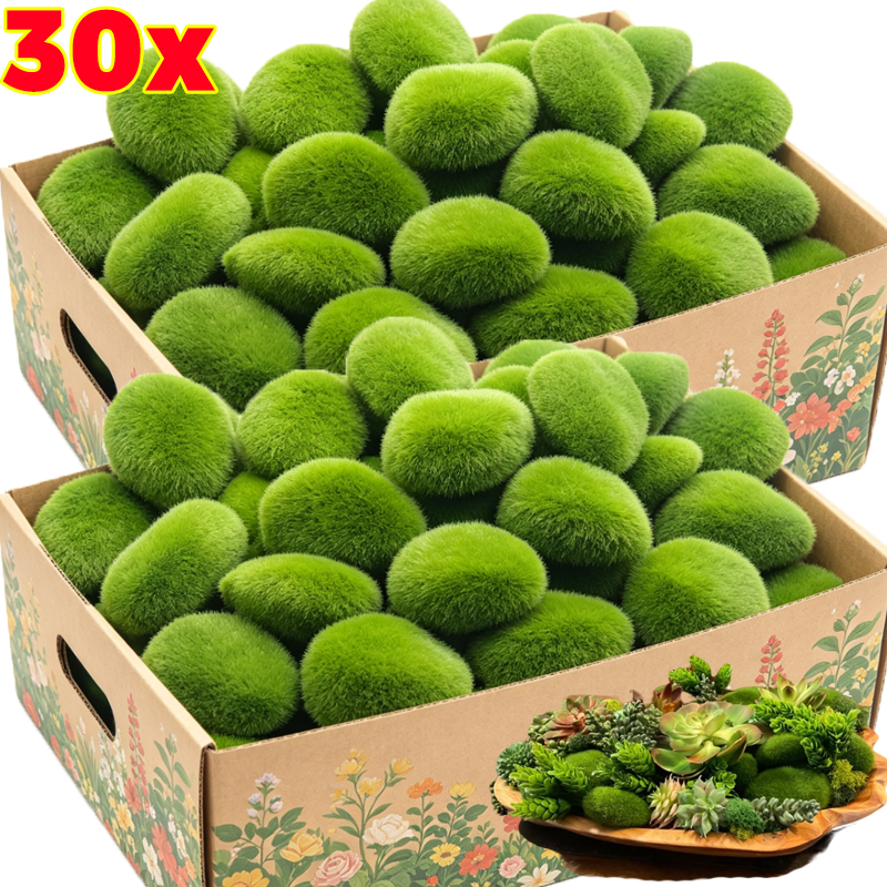 Terrarium Moss Art - 5/30pcs Simulation Moss Stone Artificial Moss