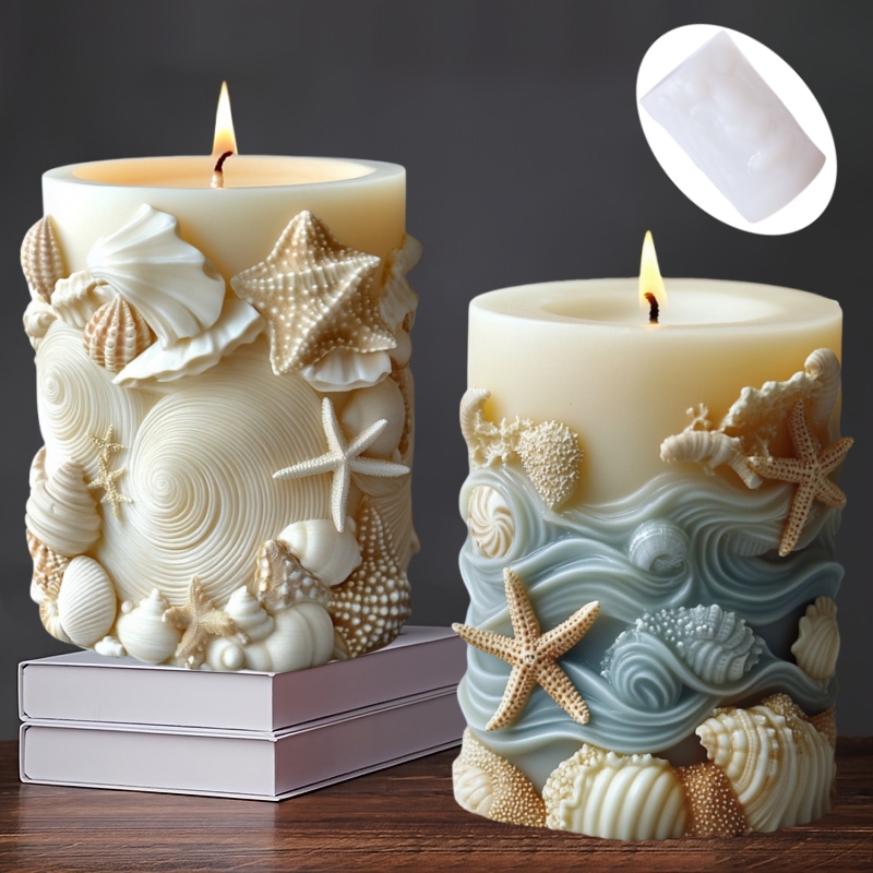 Resin Ocean Wave Mold - DIY Ocean style relief cylindrical candle