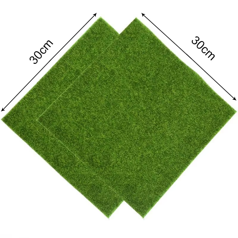 Terrarium Moss Art - 30x30cm Artificial Grassland Simulated Lawn False