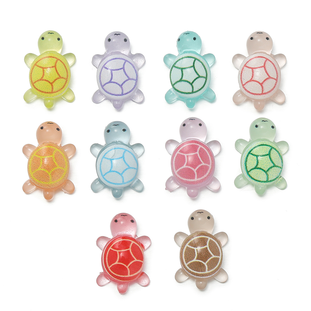 Resin Crafts - 10pcs/lot Mini Resin Sea Turtles Glow