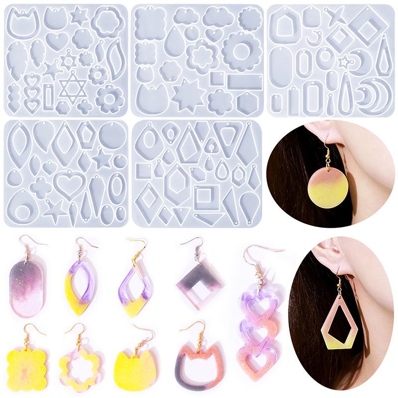 Resin Ocean Wave Mold - Geometry Earring Pendant Silicone Mold Epoxy