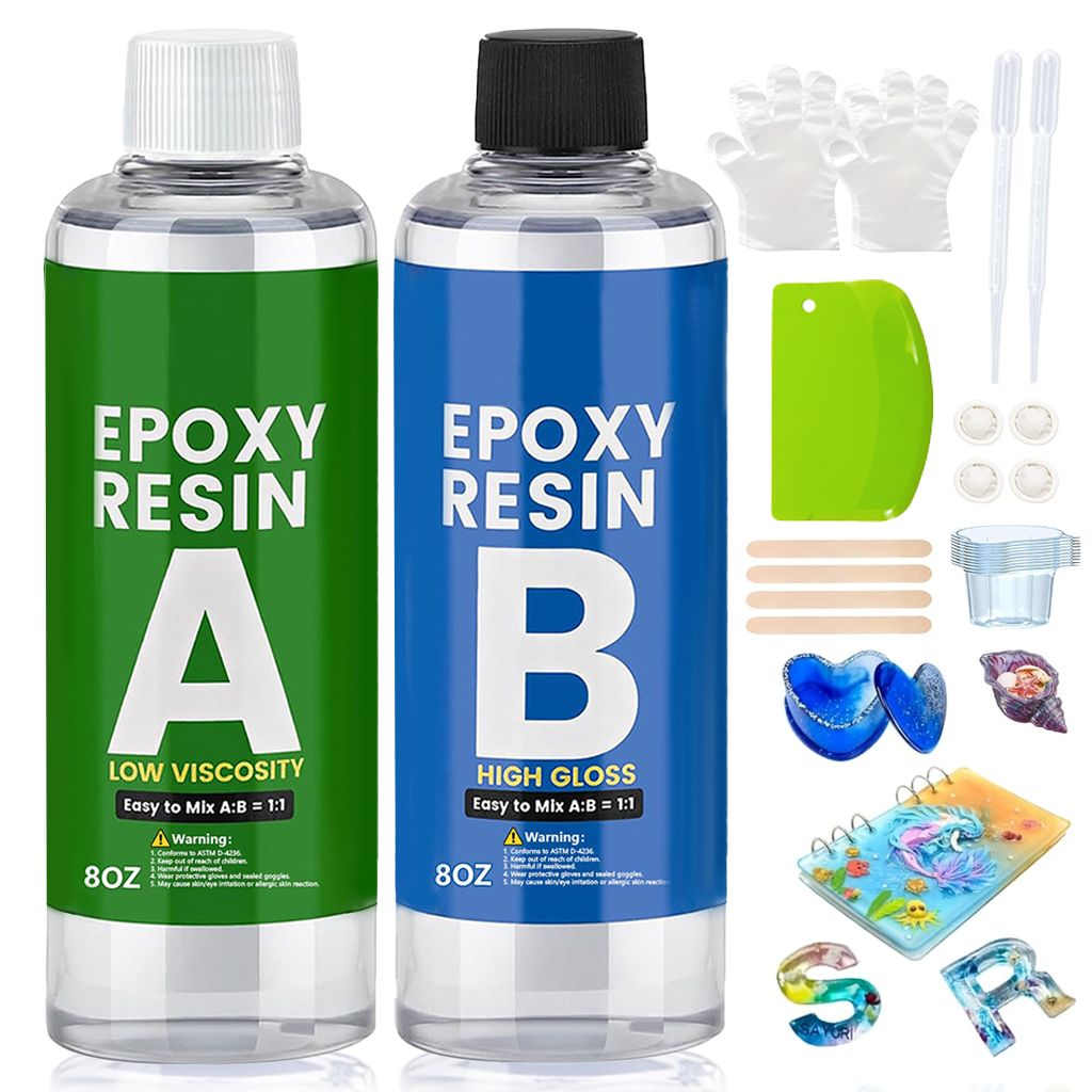 Resin Jewelry Kit - 250ml-1000ml Epoxy Resin Casting Kit, Bubble-Free