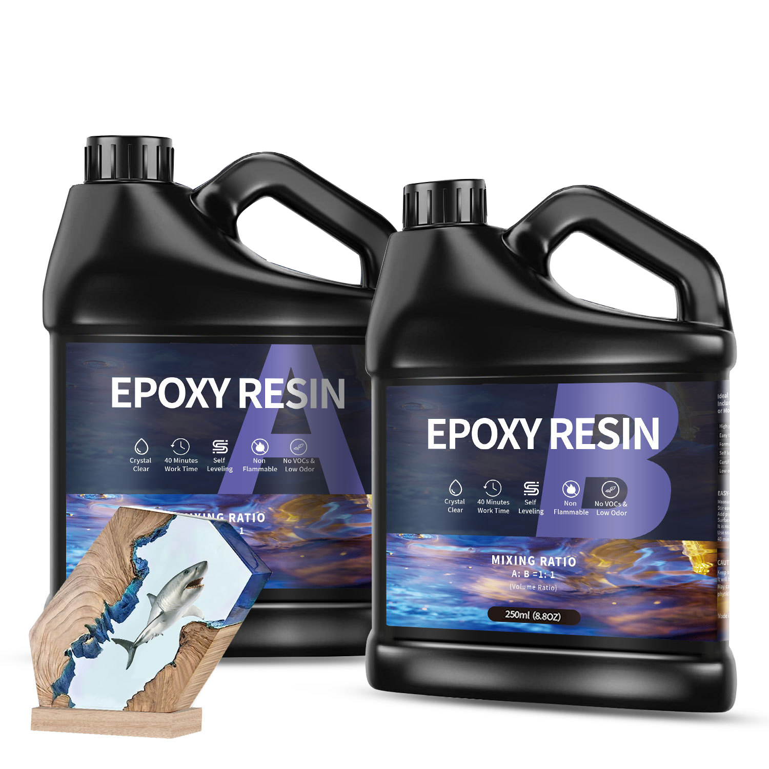 Epoxy Uv Resin Kit - 500g/1000g AB Epoxy Resin Glue High