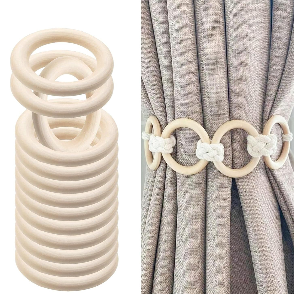 Wood Ring Blank - 20PCS Wooden Rings for Craft 55mm