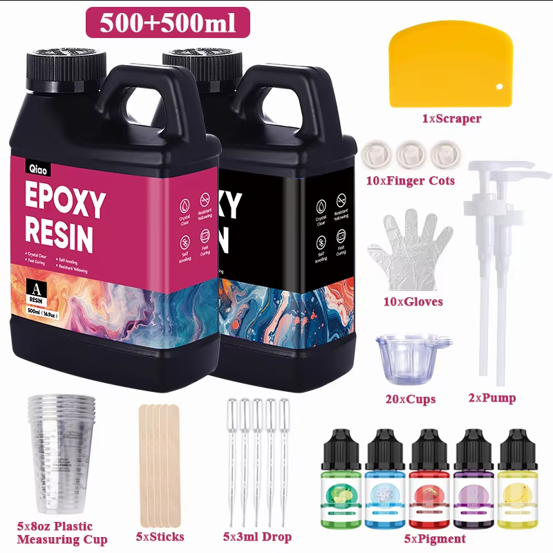 Epoxy Uv Resin Kit - 500ml/1000ml Epoxy Resin Kit Crystal Clear,