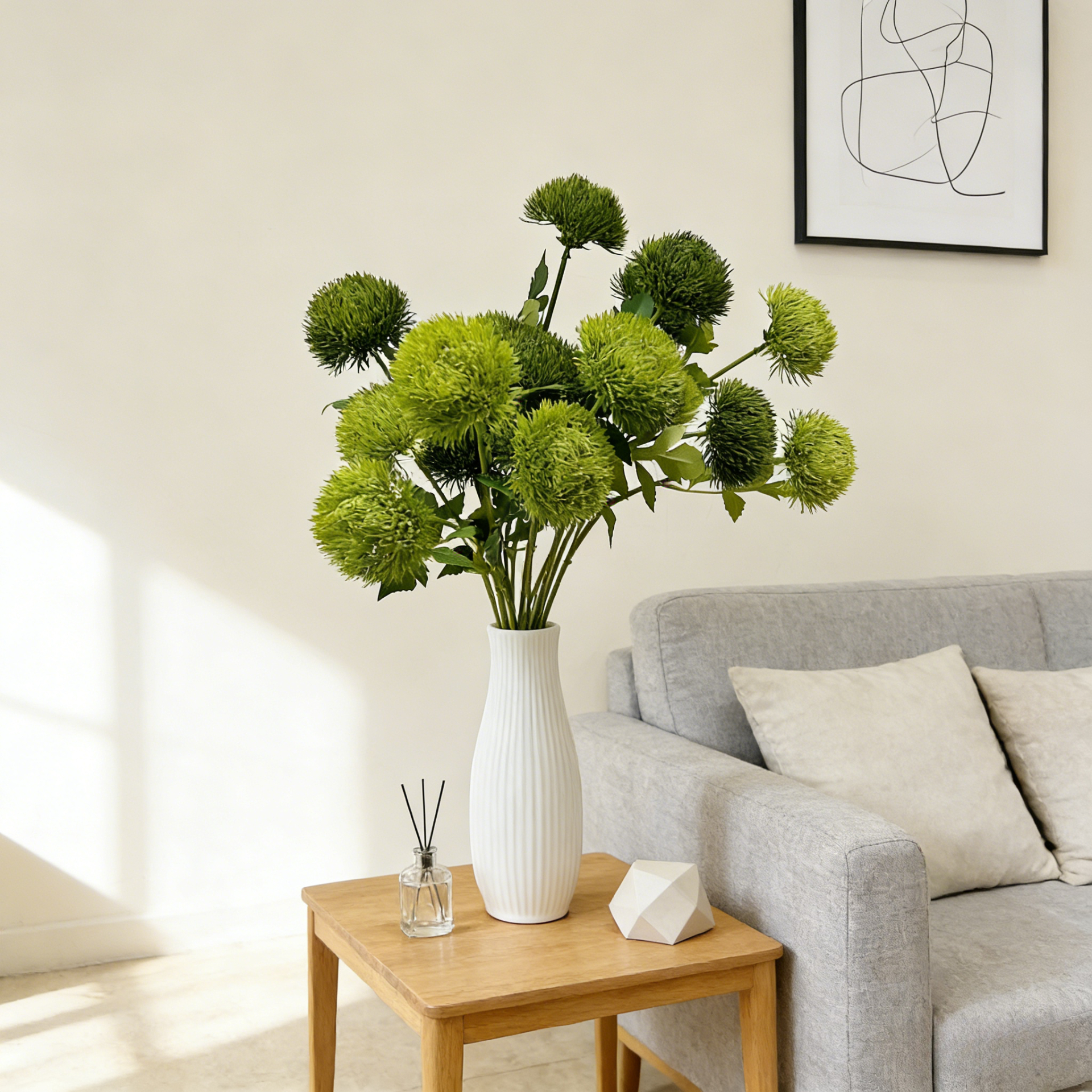 Terrarium Moss Art - 27.6 Inch Artificial Green Dianthus Moss