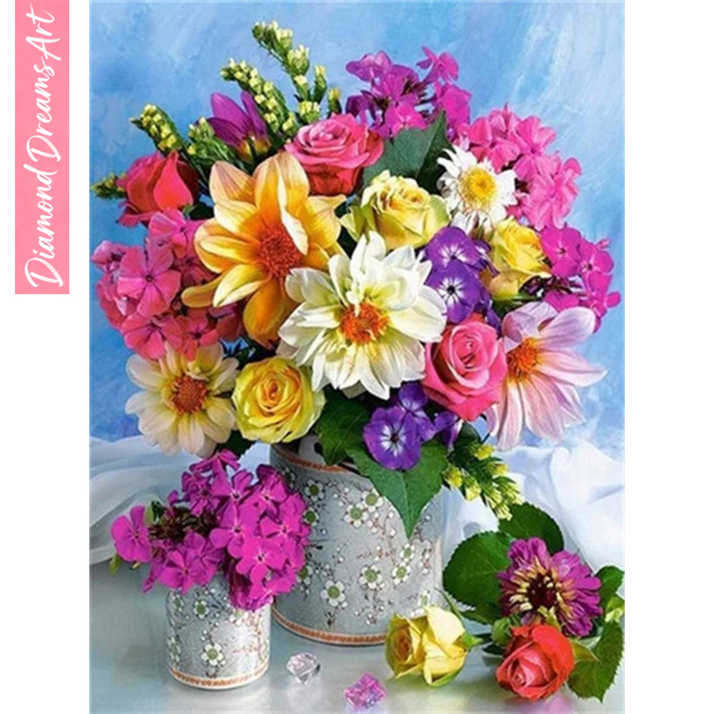 Resin Craft Kit - Full Diamond Mosaic Flower 5D Diamond