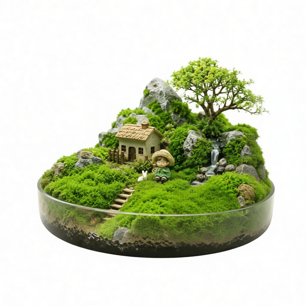 Terrarium Moss Art - Simulation Moss Mat Faux Greenery Carpet