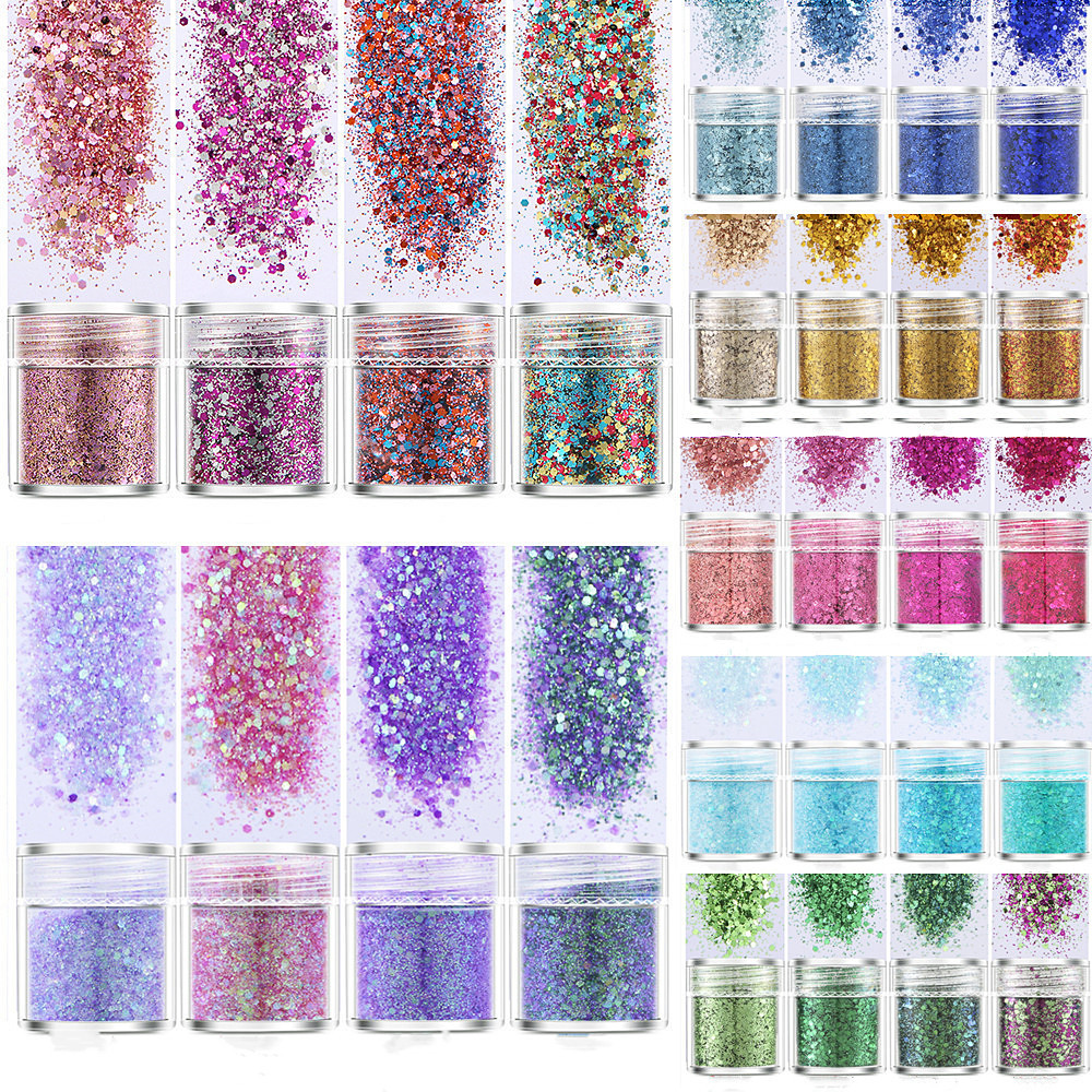 Resin Jewelry Kit - SNASAN 4Pcs Color Superfine Glitters Powder