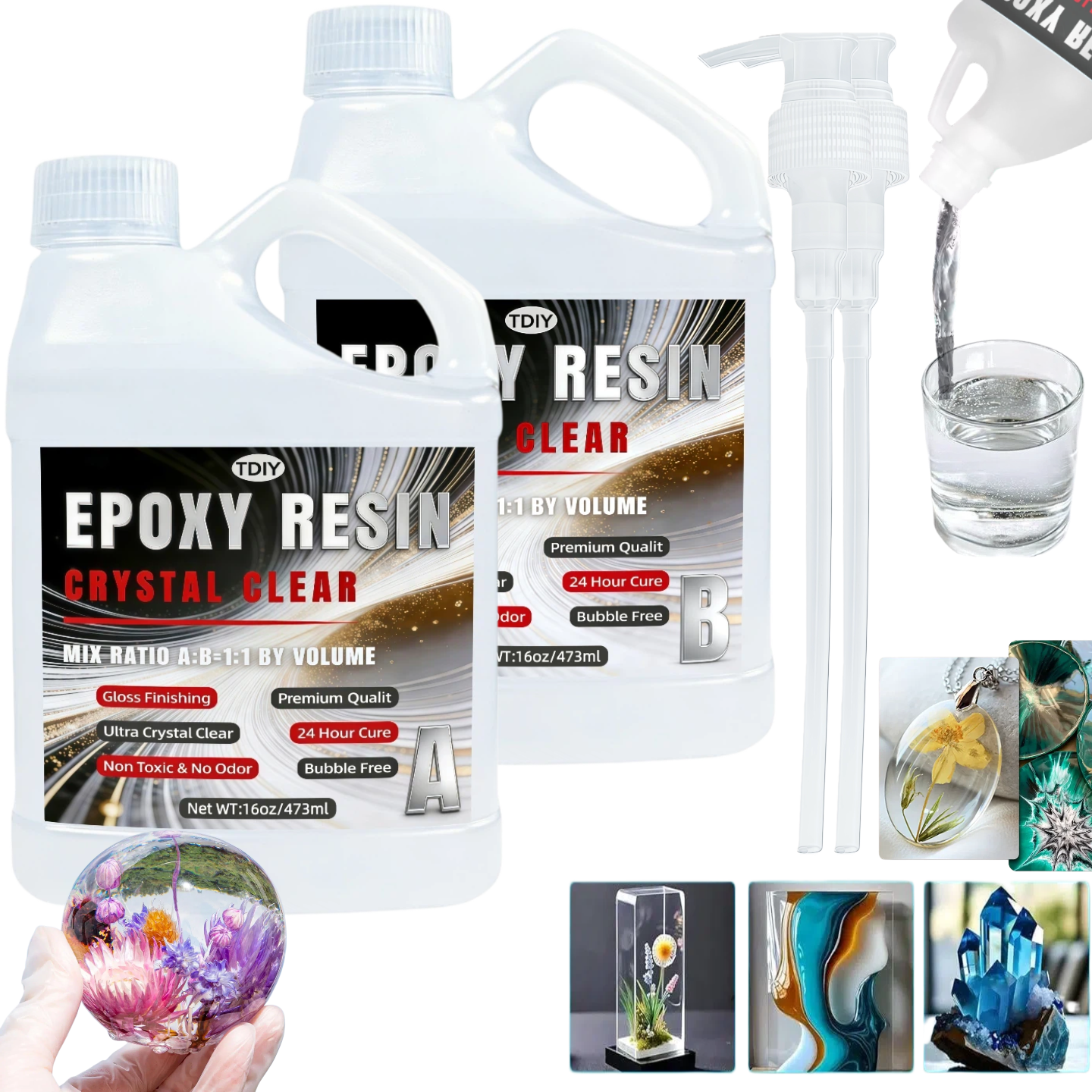 Epoxy Uv Resin Kit - 1:1 Crystal Clear Epoxy Resin Kit