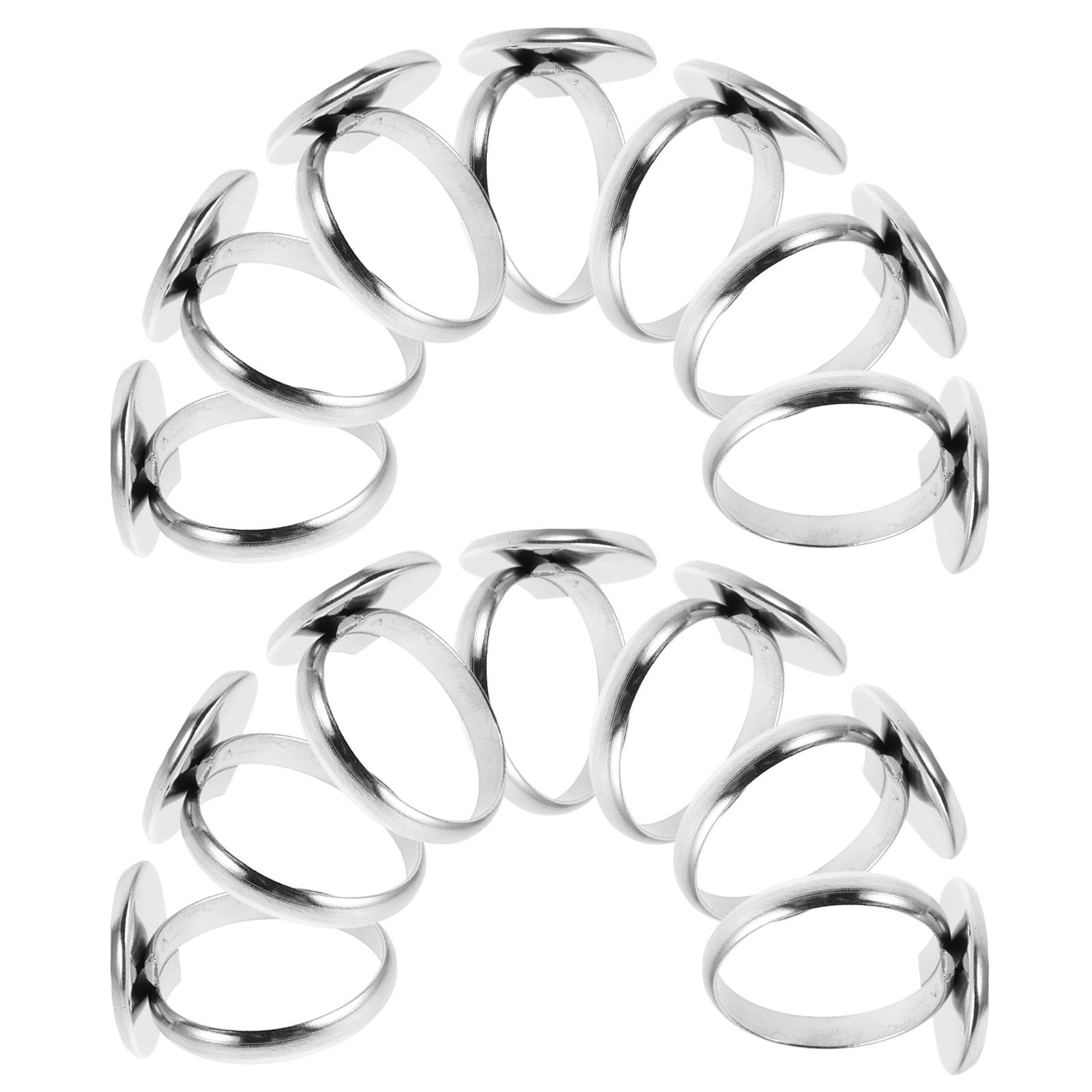 Resin Crafts - 20Pcs 14Mm Stainless Steel Adjustable Finger