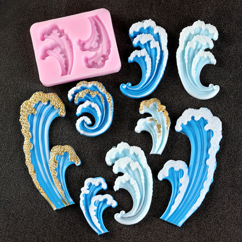 Resin Ocean Wave Mold - Wave Ocean Silicone Molds Cake Dessert