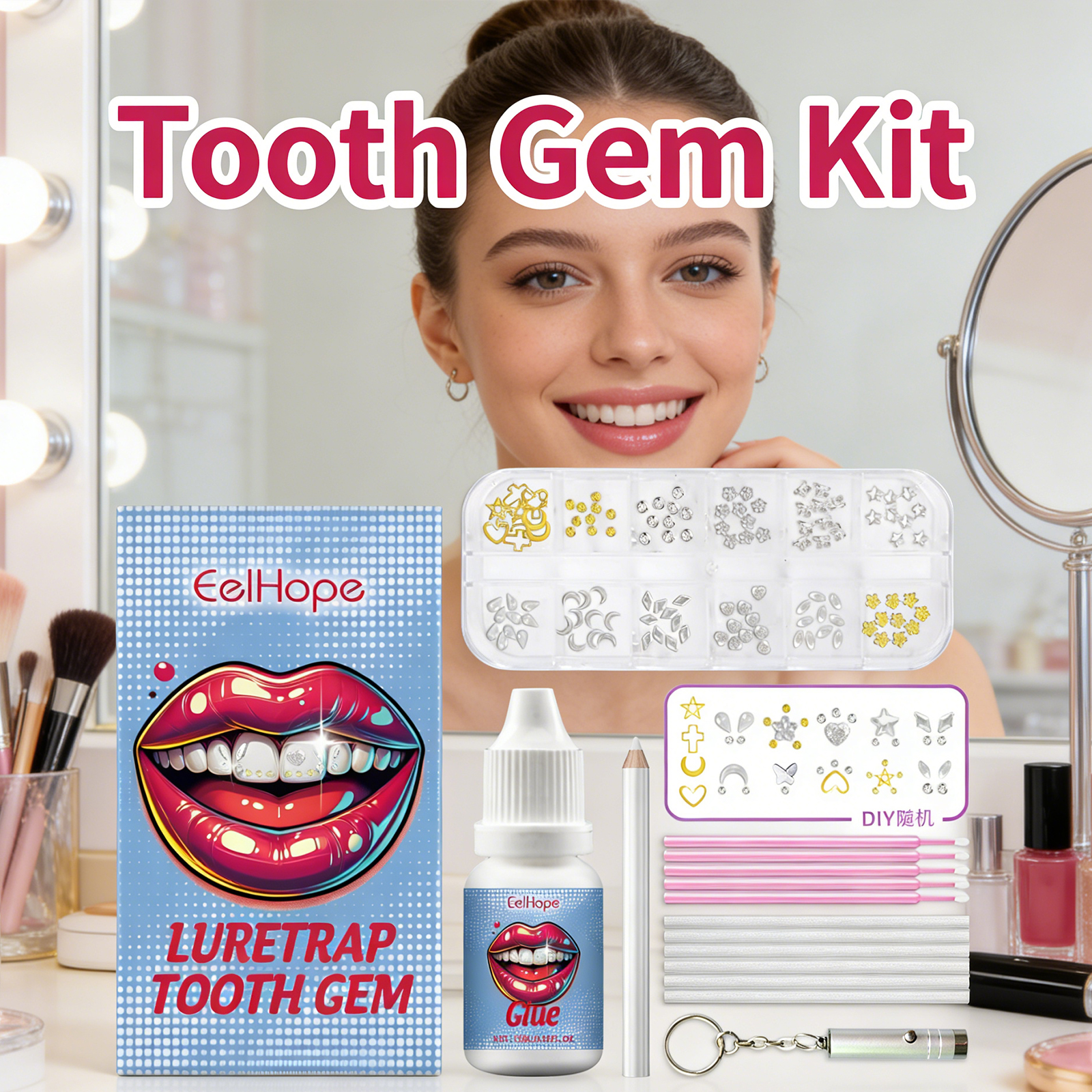 Resin Jewelry Kit - Tooth Gems Sparkling Teeth Jewelry Party