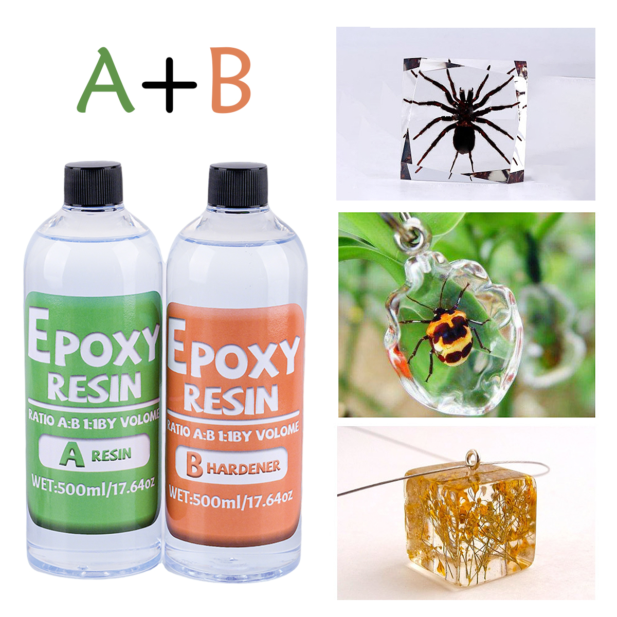 Resin Jewelry Kit - 1:1 AB Resin Epoxy Glue Kit