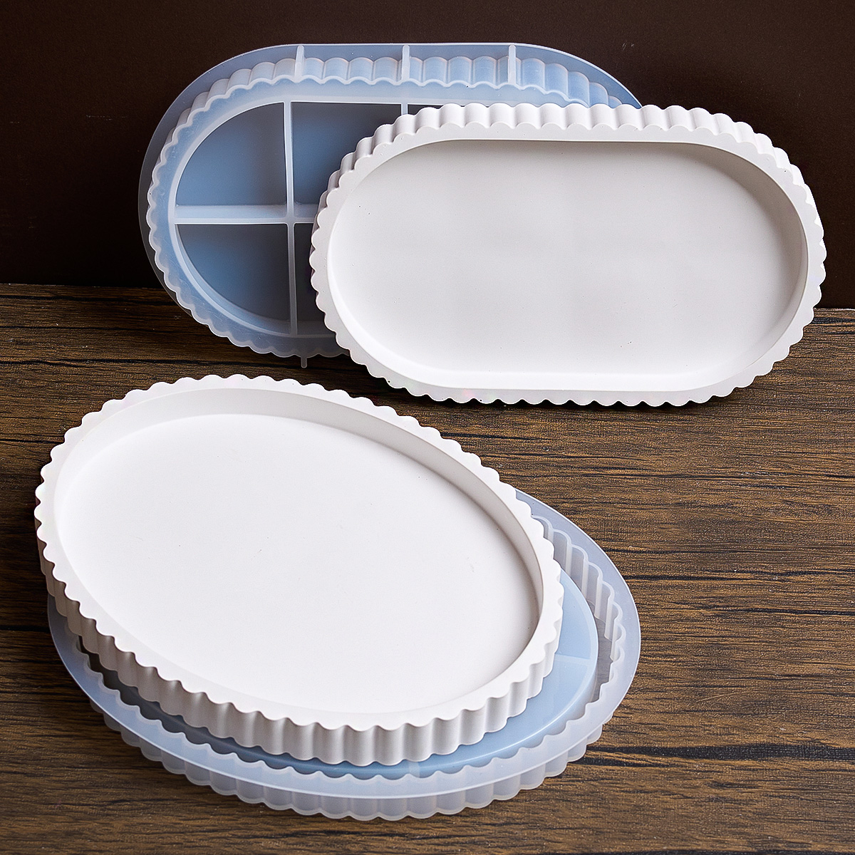 Coaster Mold Round - DIY Concrete Tray Silicone Mold Round