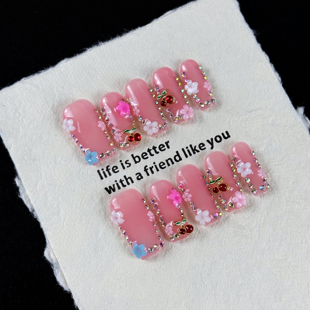 Resin Craft Material - 10pcs high-end Sweet girl style, hand-painted
