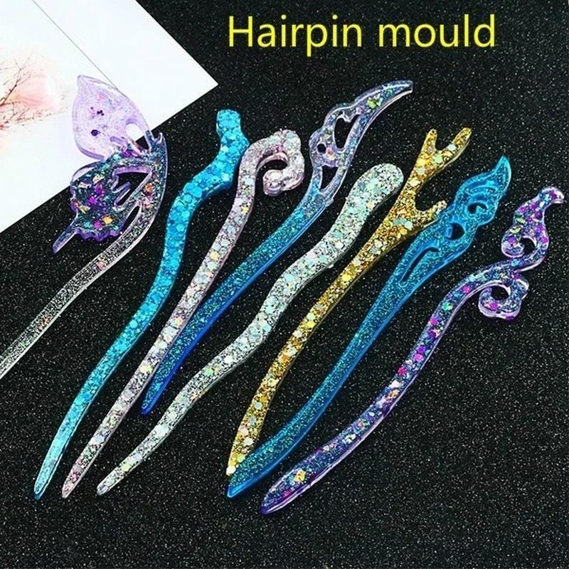 Resin Craft Material - New Transparent Hairpin Silicone Special Mould