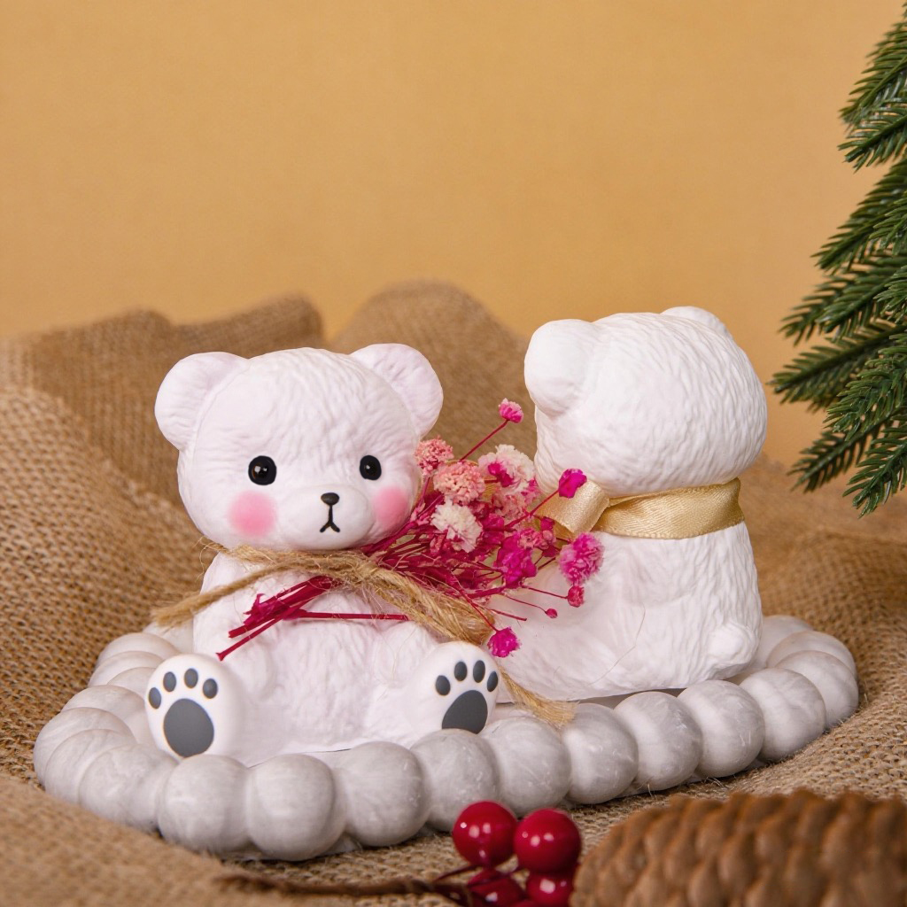 Silicone Mold Tray - 3PCS Couple Bear Silicone Mold Set