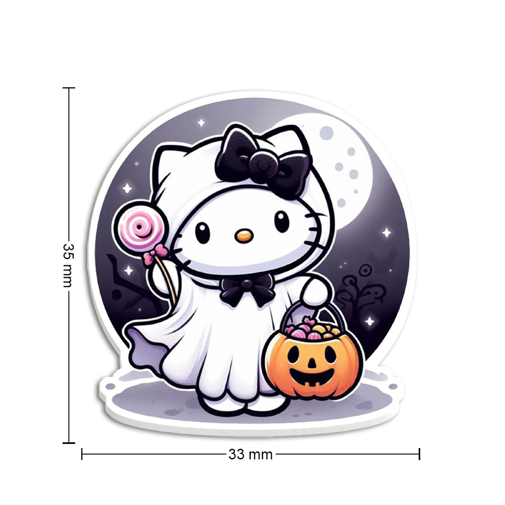 Resin Craft Material - 10pcs/lot Sanr Halloween Hello Cat Resin