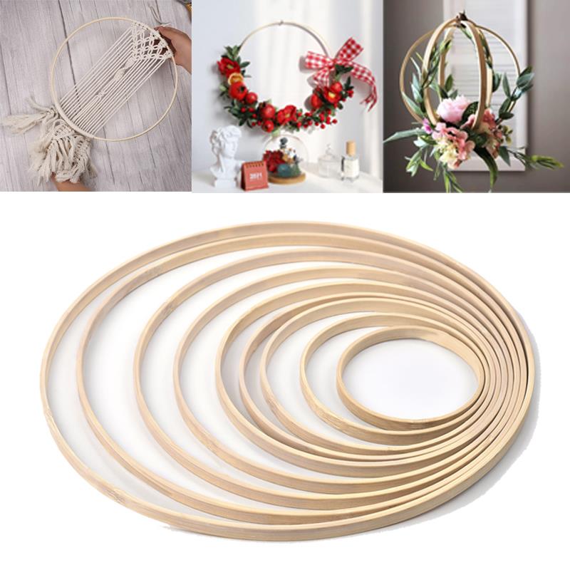 Wood Ring Blank - 1/5Pcs 8-33cm Wooden DIY Handmade Catcher