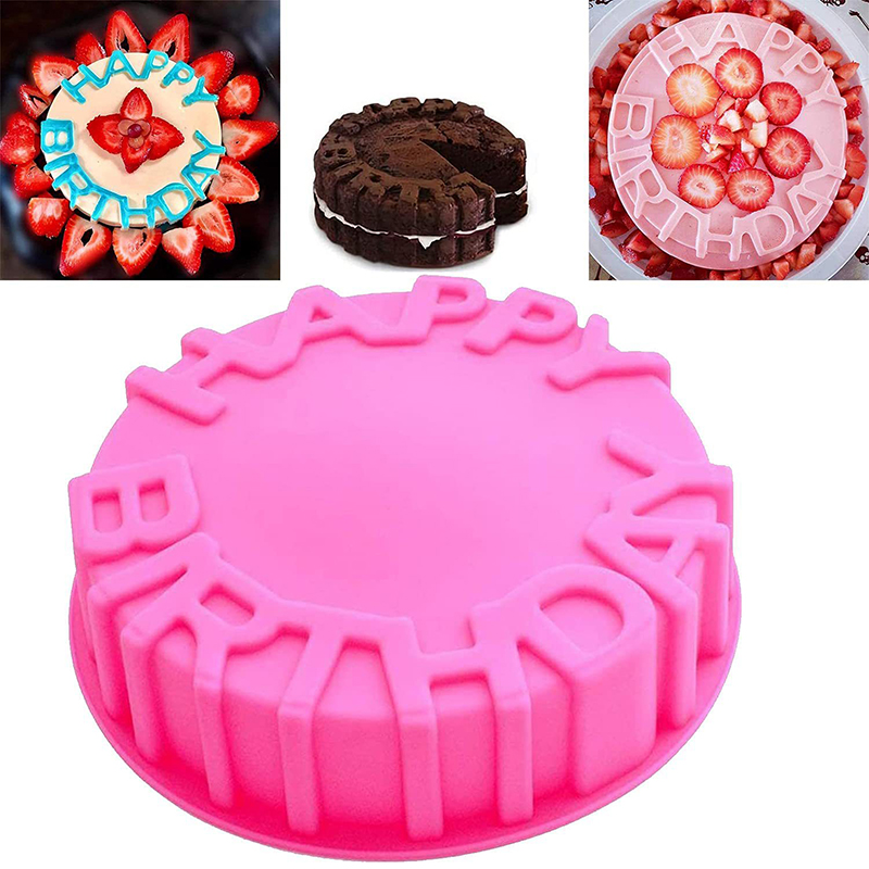 Coaster Mold Round - Happy Birthday Baking Pan Round Mousse