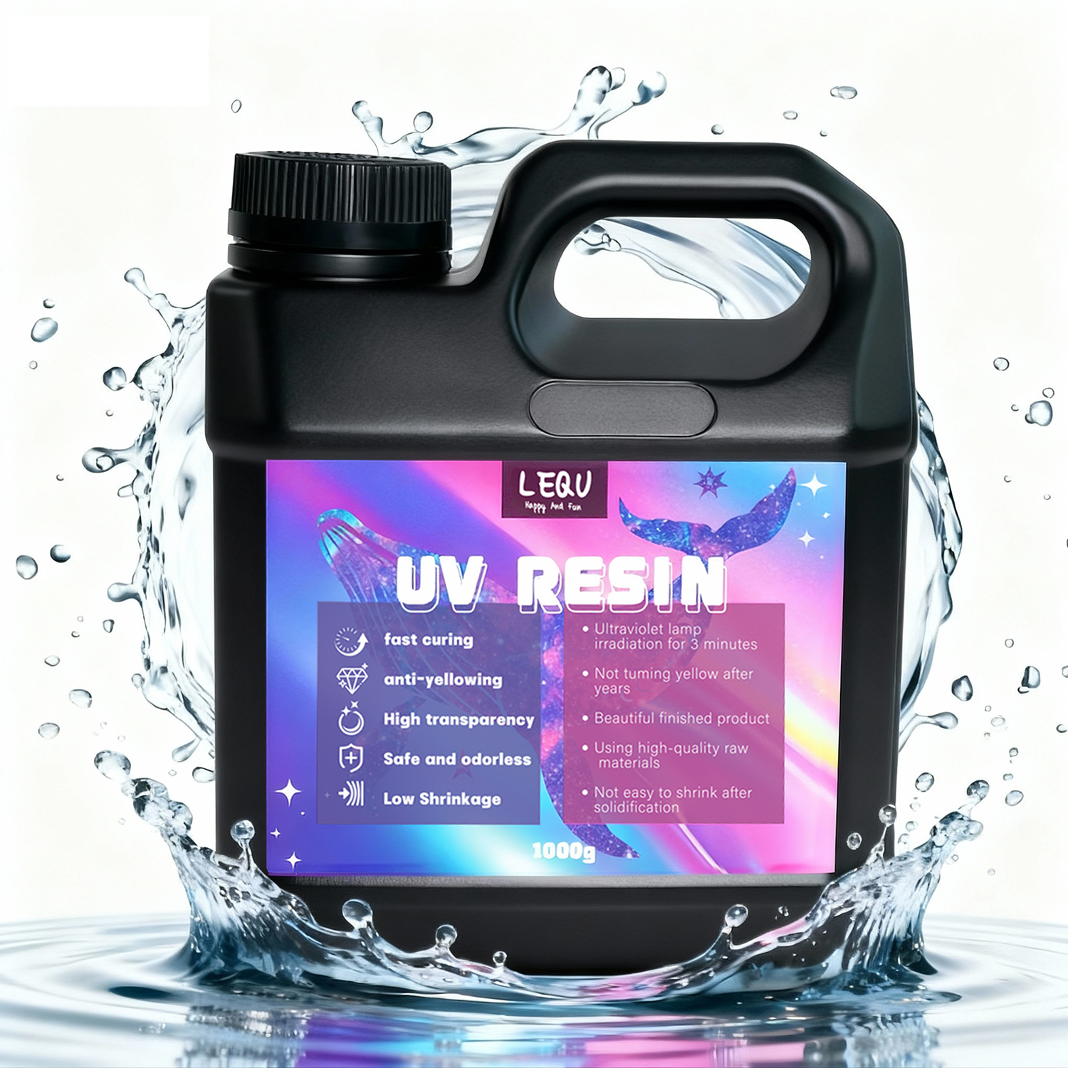Epoxy Uv Resin Kit - 1000g UV Resin Crystal Clear Hard