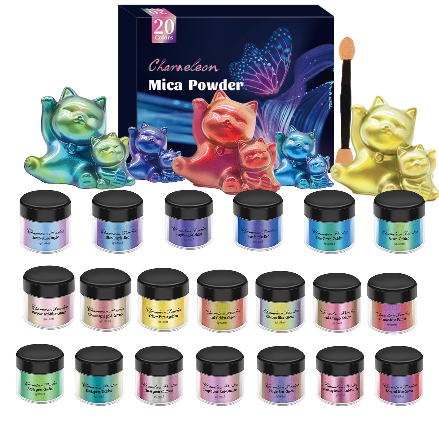10/20pcs Mirror Chameleons Pig - Resin Jewelry Kit 评论和价格