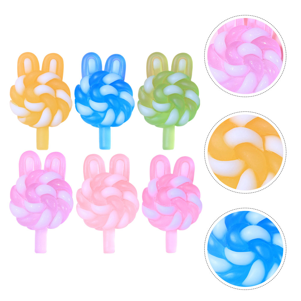 24Pcs Cute Cartoon Lollipop Ch - Resin Crafts 评论和价格