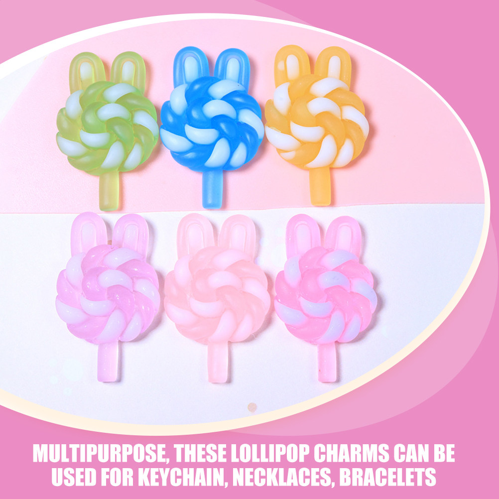 24Pcs Cute Cartoon Lollipop Ch - Resin Crafts 评论和价格