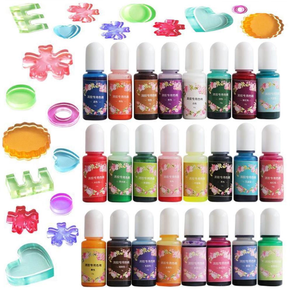 26 Colors 10ml Epoxy Resin Pig - Epoxy Uv Resin Kit 评论和价格