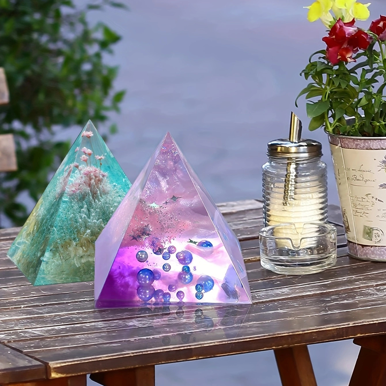 5pc - Pyramid Resin Molds of V - Resin Jewelry Kit 评论和价格