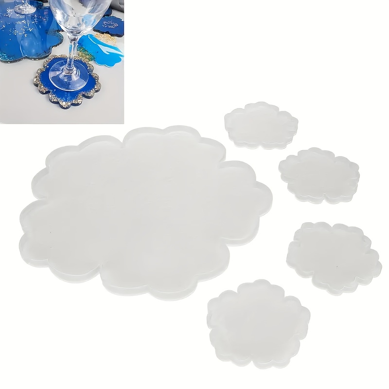 5pcs Mirror Large Flower Small - Silicone Mold Tray 评论和价格