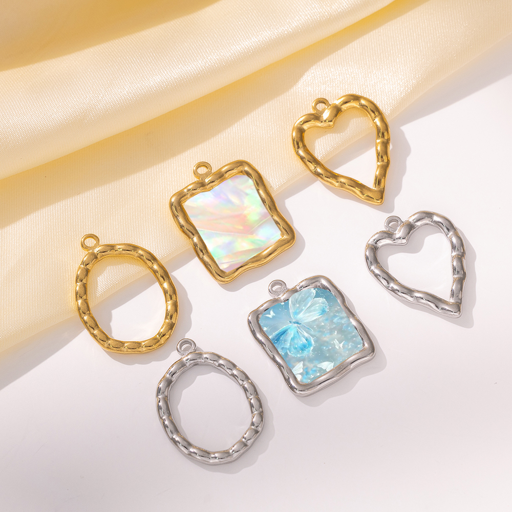 5pcs Stainless Steel Heart Rou - Resin Craft Material 评论和价格