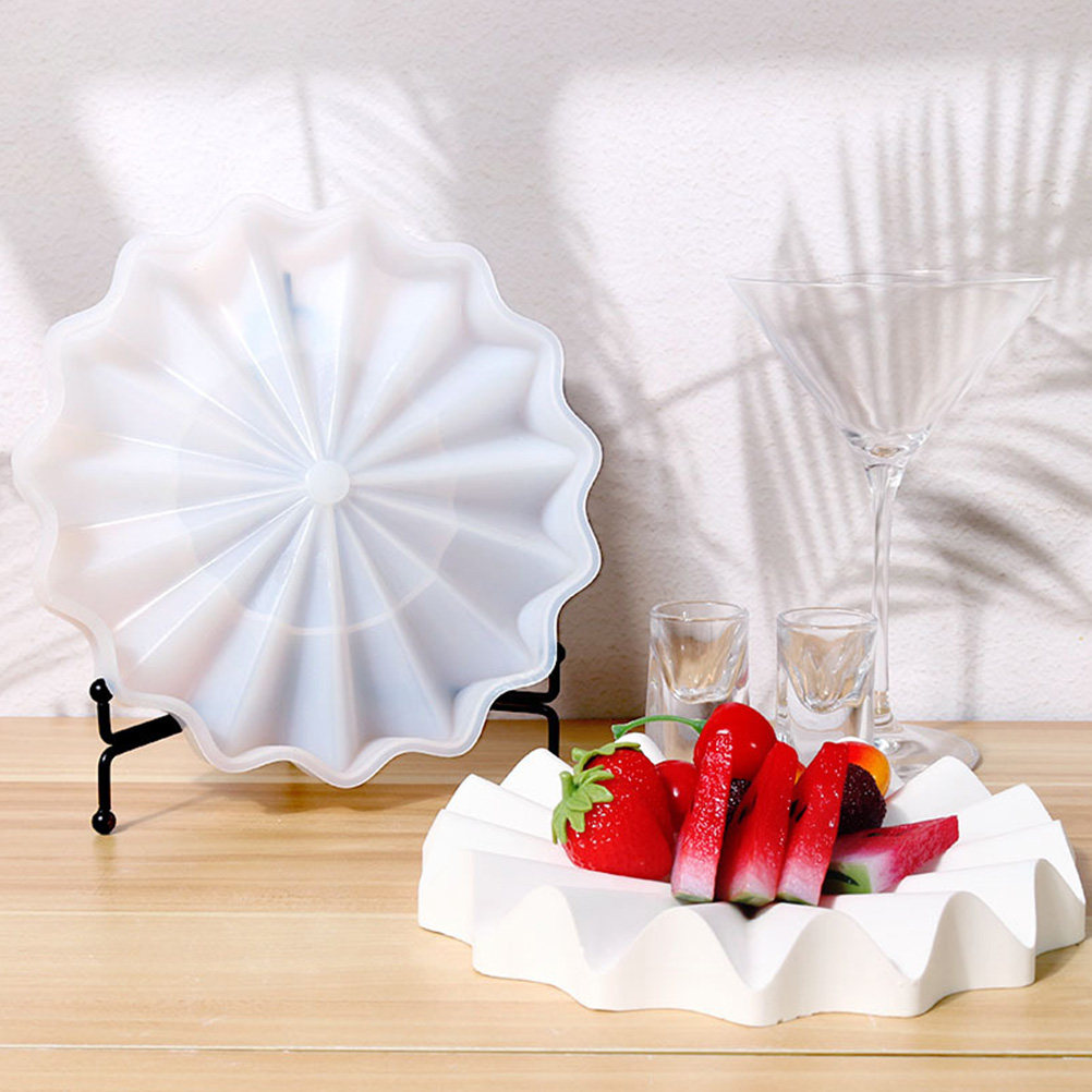 Premium Flexible Silicone Wave - Serving Tray Mold 评论和价格