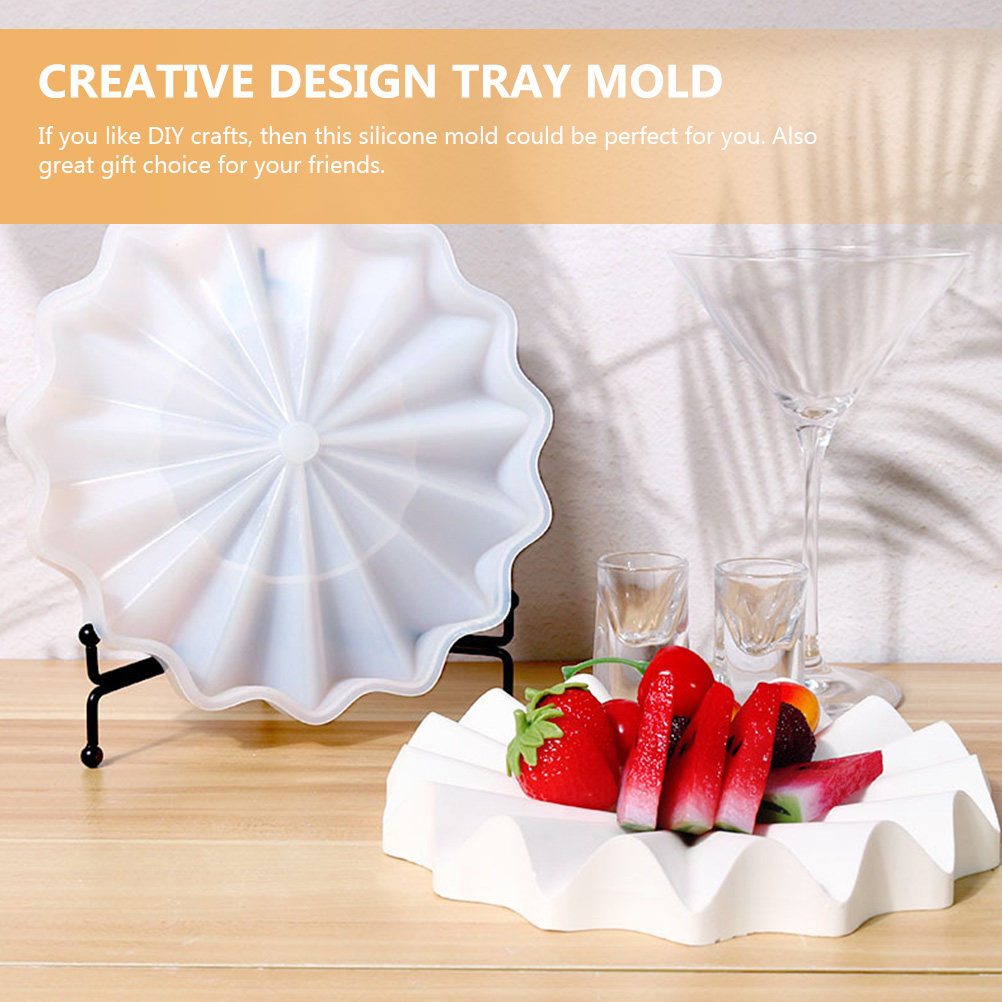 Premium Flexible Silicone Wave - Serving Tray Mold 评论和价格