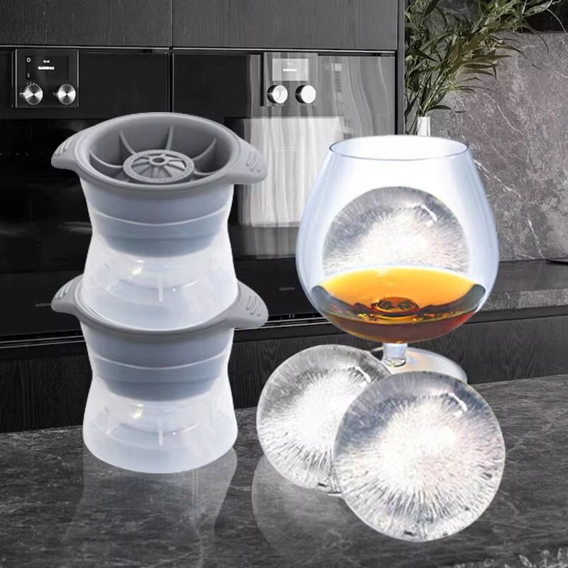 2PCS Silicone Spherical Ice Cu - Silicone Mold Tray 评论和价格