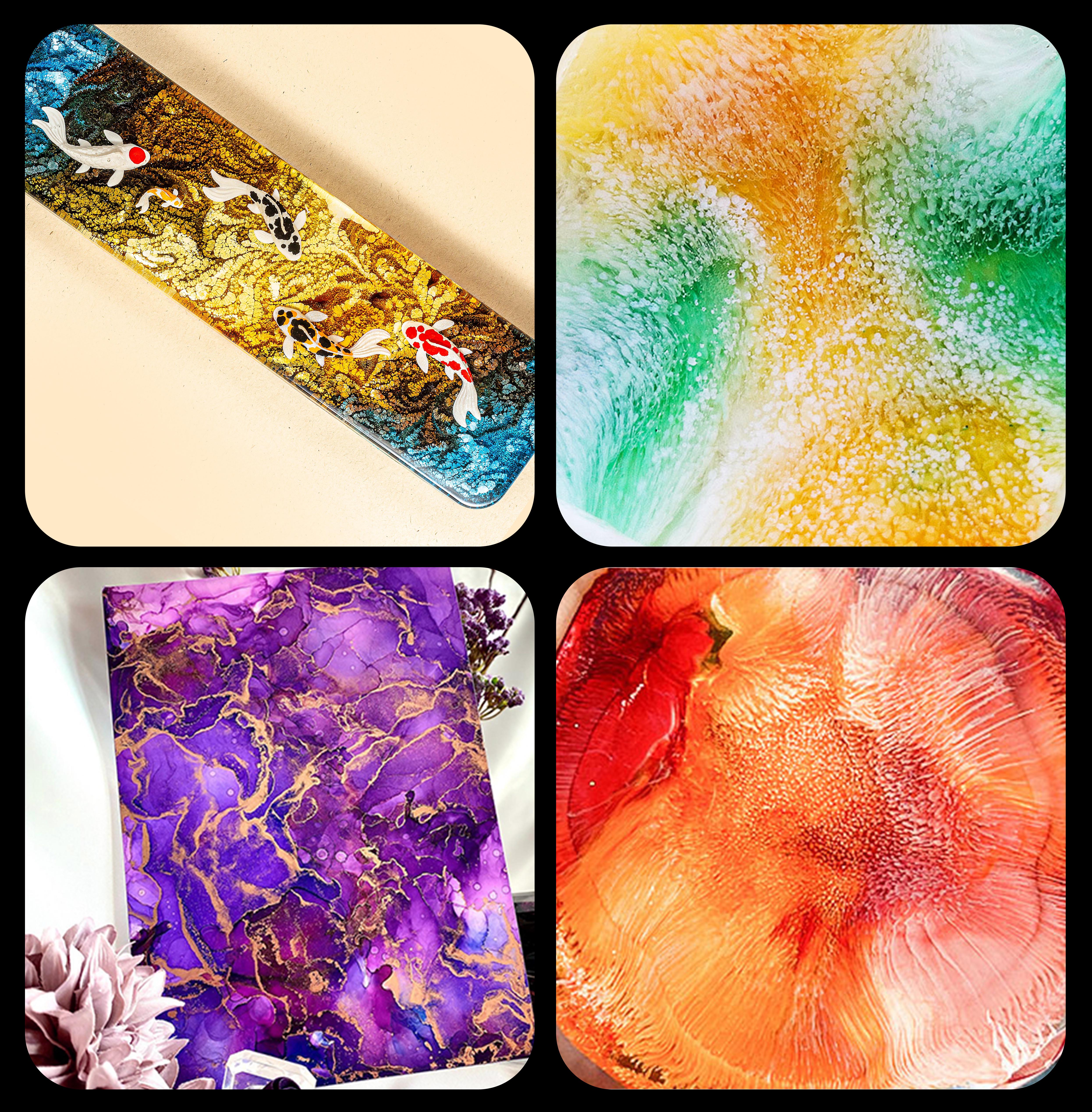 1 Set Art Ink Alcohol Epoxy Re - Resin Dye Alcohol 评论和价格