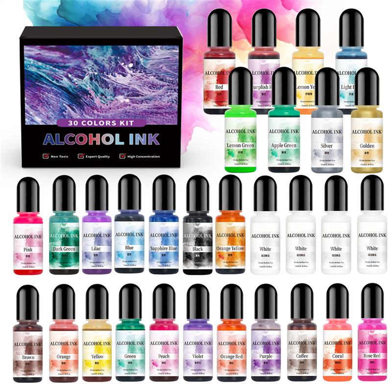 1 Set Art Ink Alcohol Epoxy Re - Resin Dye Alcohol 评论和价格