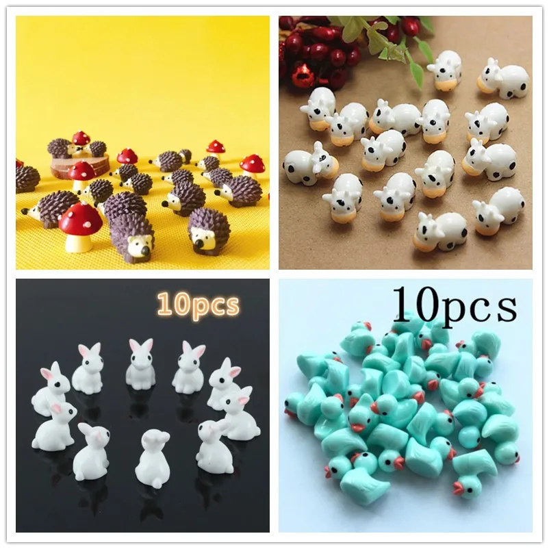 10Pcs/Hedgehog and Cows/Cute A - Terrarium Moss Art 评论和价格