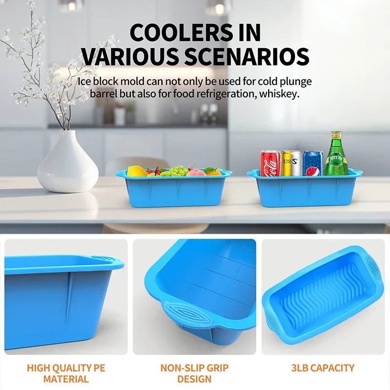 Extra Large Ice Block Mold Lar - Silicone Mold Tray 评论和价格