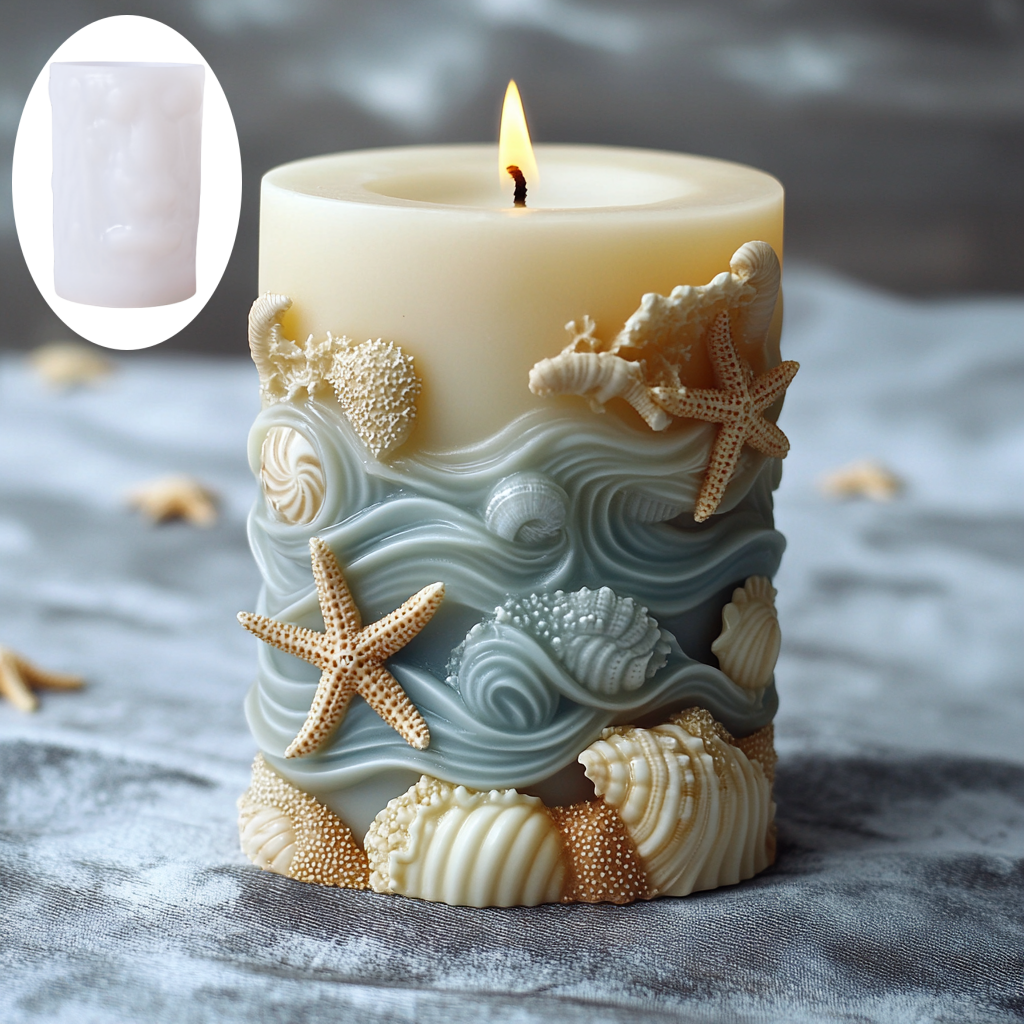 DIY Ocean style relief cylindr - Resin Ocean Wave Mold 评论和价格