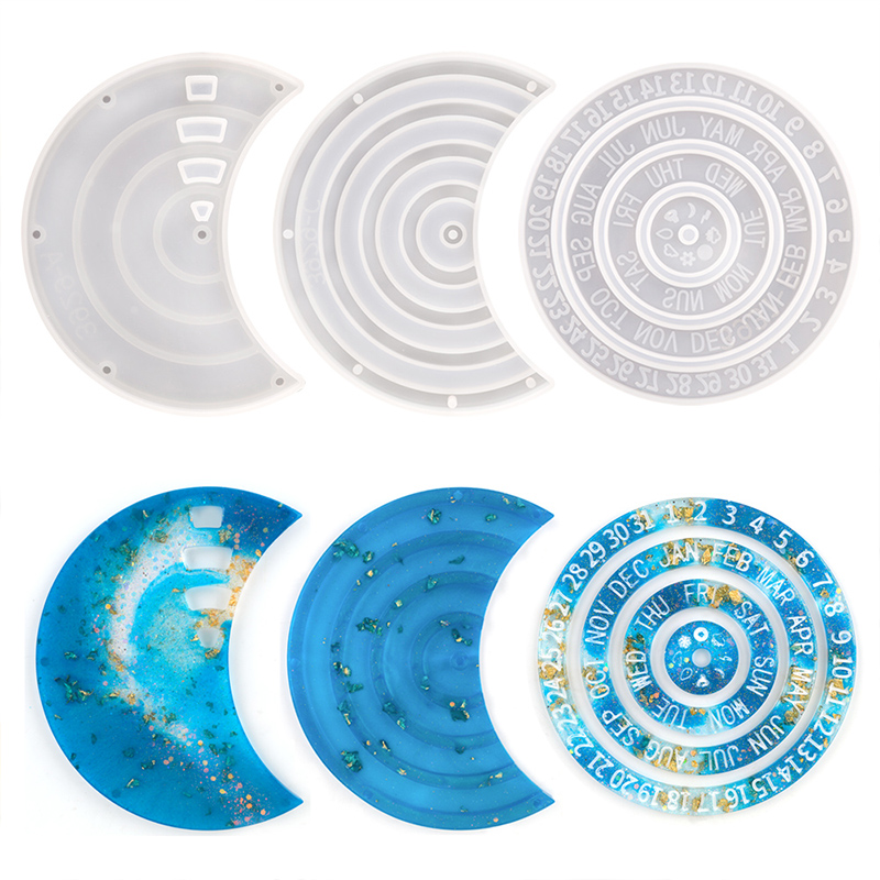 New Style Rotatable Moon Shape - Resin Ocean Wave Mold 评论和价格
