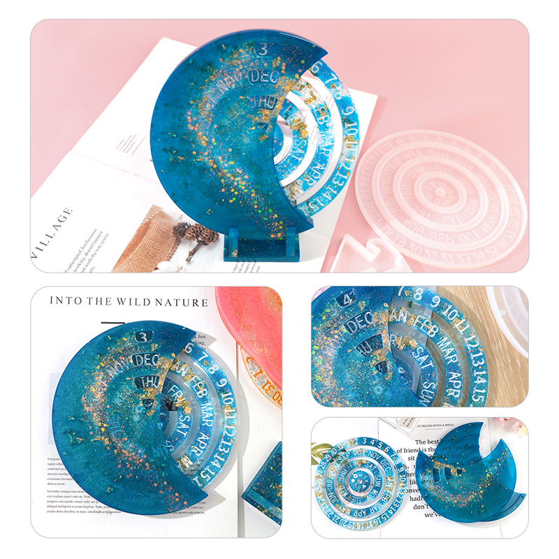 New Style Rotatable Moon Shape - Resin Ocean Wave Mold 评论和价格