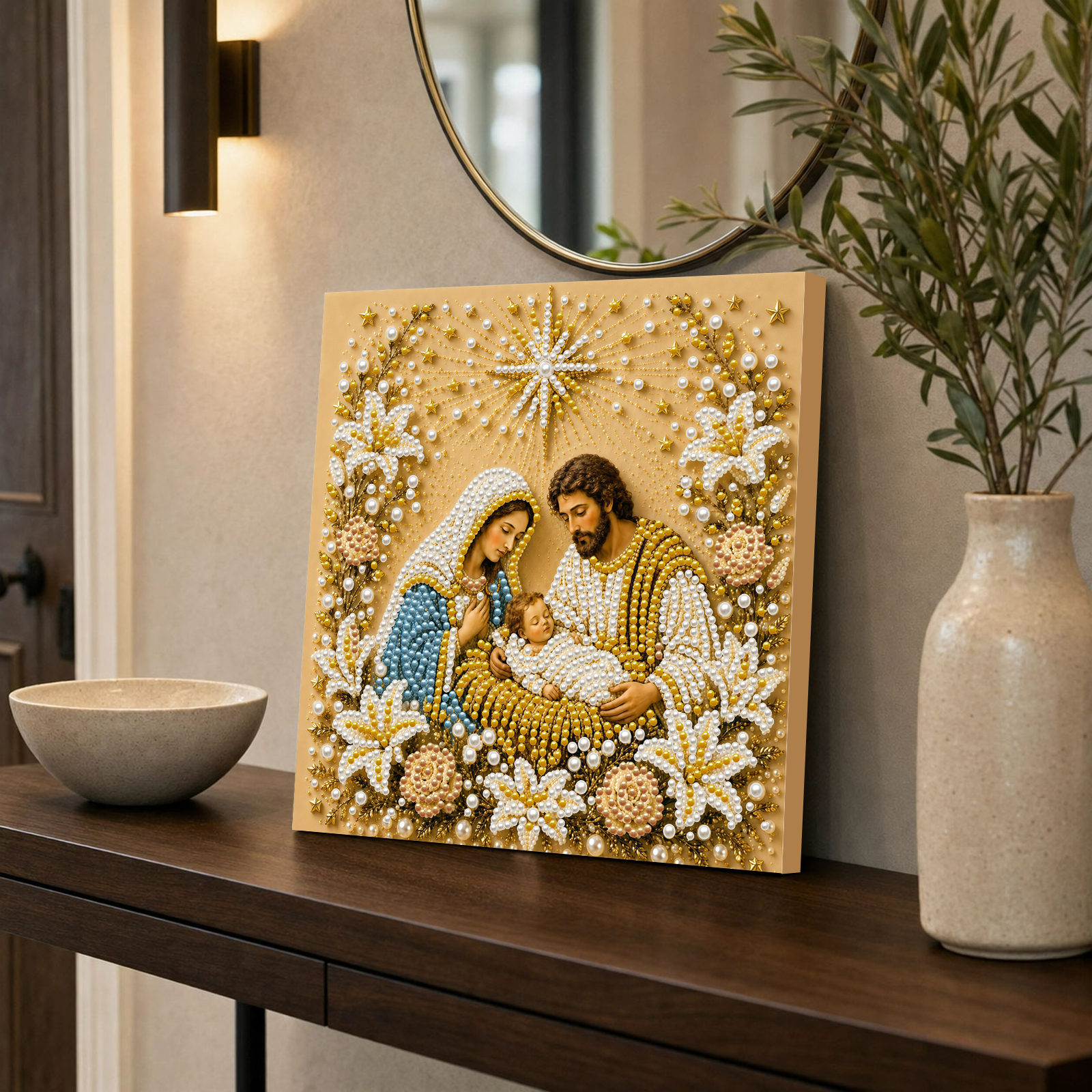 Jesus Virgin Mary DIY Diamond  - Resin Craft For Beginners 评论和价格